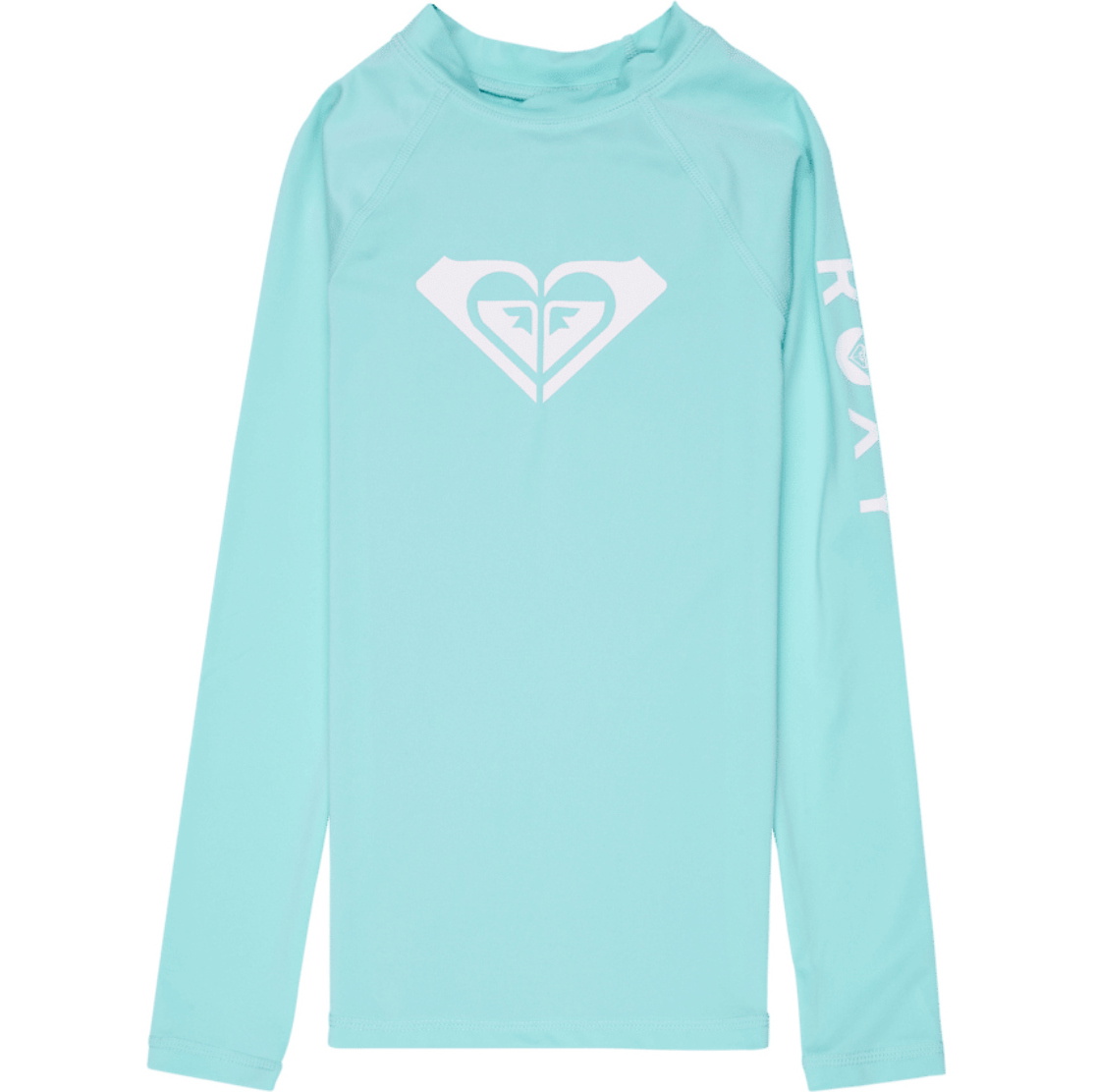 2026 Roxy Junior Whole Hearted Long Sleeve Rash Vest ERGWR03490 - Aqua Splash